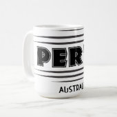 パース・オーストラリア・シティ・サイン コーヒーマグカップ (正面左)