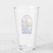 パース・オーストラリア・トラベルアートヴィンテージ タンブラーグラス (裏面)