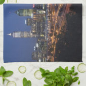 パース、オーストラリア。パース中心街の眺め キッチンタオル (折り畳み)