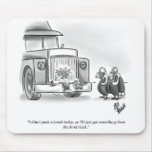 パーセンおもしろいター建築の作業者漫画 マウスパッド (正面)