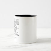 パーセンおもしろいター教室の弁護士の漫画ユーモア ツートーンマグカップ (中央)