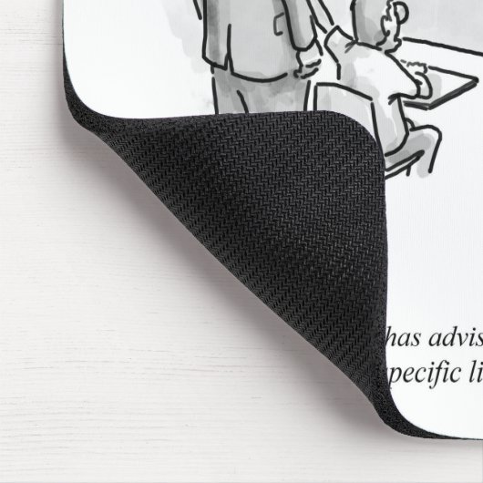 パーセンおもしろいター教室の弁護士の漫画ユーモア マウスパッド (コーナー)