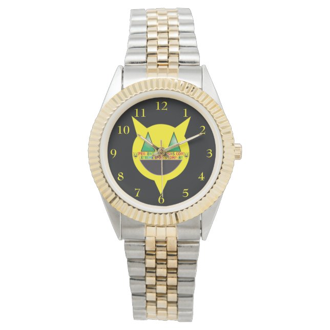 パーセントムデザインツートーンブレスレットウォッチ 腕時計 (正面)