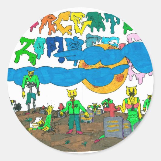 パーセントム_ゾンビ ラウンドシール (正面)