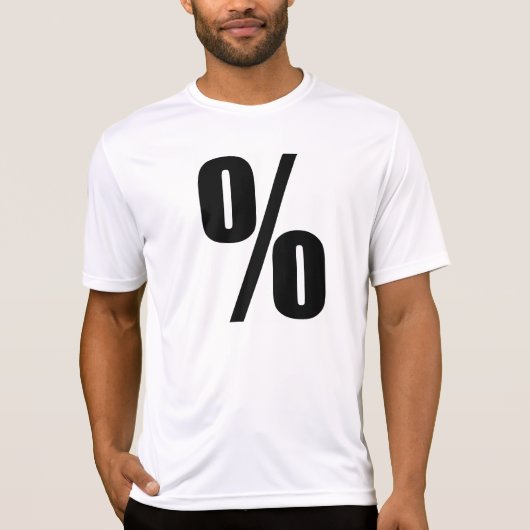 パーセント%のパーセント記号の100%年の記号のパーセントアイコン% Tシャツ (正面)