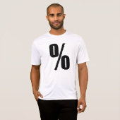 パーセント%のパーセント記号の100%年の記号のパーセントアイコン% Tシャツ (正面フル)