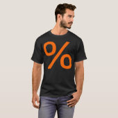 パーセント – オレンジ Tシャツ (正面フル)