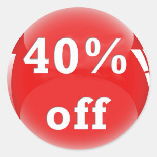 (パーセント)円形の光沢のあるステッカーを離れて40% ラウンドシール