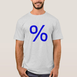 パーセント(小) – 青 Tシャツ