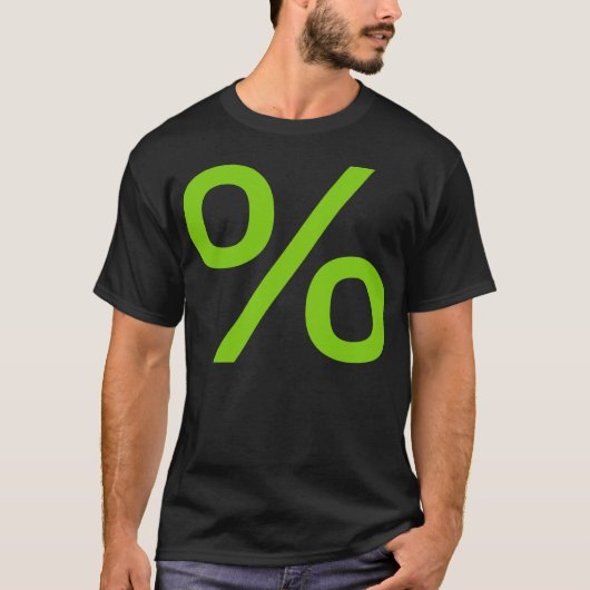 パーセント – 火星緑 Tシャツ (正面)