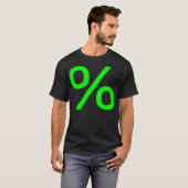パーセント – 緑 Tシャツ (正面フル)