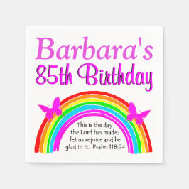 パーソナかわいらしライズクリスチャン85番目の誕生日ナプキン スタンダードカクテルナプキン