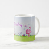 パーソナかわいらしライズドマグカップのピンクのトアダツール コーヒーマグカップ (正面右)