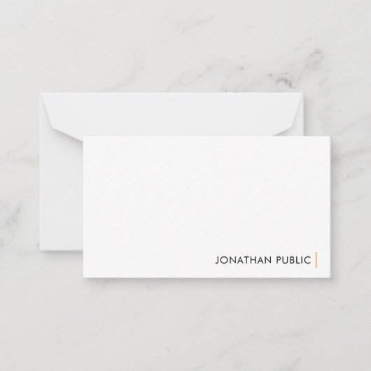 パーソナエレガントリモダンシンプルデザインテンプレート ノートカード (正面)