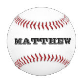 パーソナカスタムライズ可能な名前またはスローガンを持つ野球 野球ボール (正面)