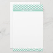 パーソナカスタムルシボロパターン(の模様が)あるカワイミントグリーン 便箋 (正面/裏面)