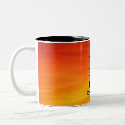 パーソナカラフルライズ可芸術的能な馬のマグ ツートーンマグカップ (左)