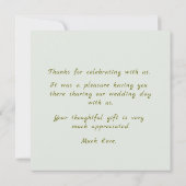 パーソナユニーク結婚ライズのサンキューカード サンキューカード (裏面)