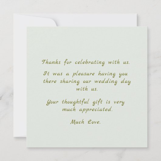 パーソナユニーク結婚ライズのサンキューカード サンキューカード (裏面)