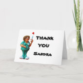 パーソナユーモアのあるライズ可能なナースサンキューカード カード (正面)