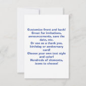 パーソナライカスタマイズズして両側へ!マリーン 招待状 (裏面)