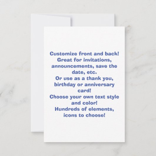 パーソナライカスタマイズズして両側へ！マリーン 招待状 (裏面)