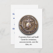 パーソナライカスタマイズズして両側へ!マリーン 招待状 (正面/裏面)