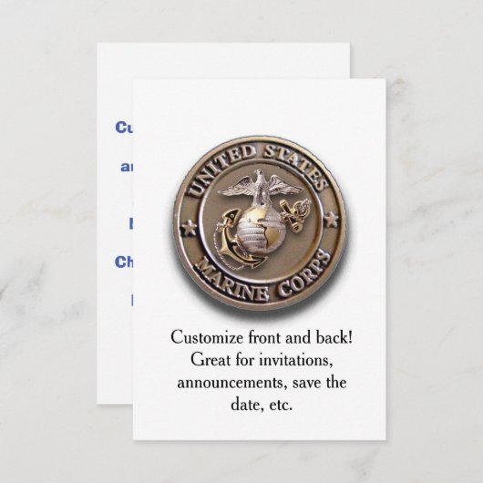 パーソナライカスタマイズズして両側へ!マリーン 招待状 (正面/裏面)