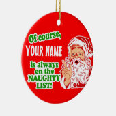 パーソナライズあなたの一流のクリスマス セラミックオーナメント (右)