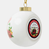 パーソナライズあなたの一流の油田の安全ロゴを加えて下さい セラミックボールオーナメント (左)