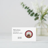 パーソナライズあなたの一流の油田の安全ロゴを加えて下さい 名刺 (スタンド正面)