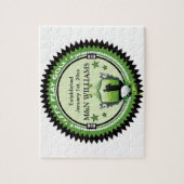 パーソナライズあなたの一流の演劇のゴルフロゴを加えて下さい ジグソーパズル (縦)