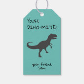 パーソナライズあなたはDino-mite恐竜ギフトラベル ギフトタグ (正面)