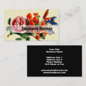 パーソナライズあなた自身のヴィンテージの花柄を作成して下さい 名刺 (正面/裏面)