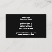 パーソナライズあなた自身のヴィンテージの花柄を作成して下さい 名刺 (裏面)