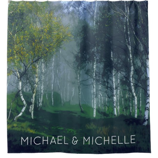 パーソナライズあなた自身の一流のシャワー・カーテンを加えて下さい シャワーカーテン (正面)