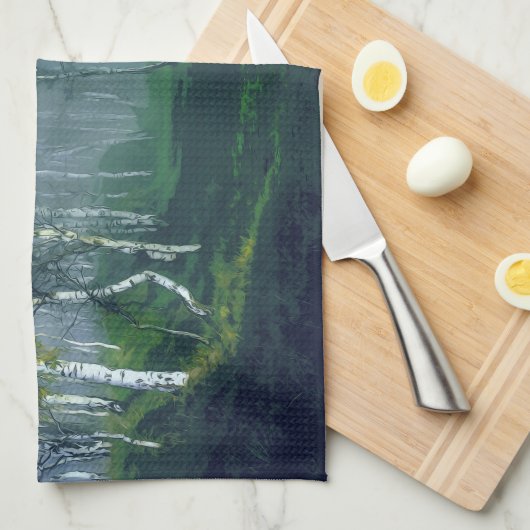 パーソナライズあなた自身の台所タオルを加えて下さい キッチンタオル (四つ折り)