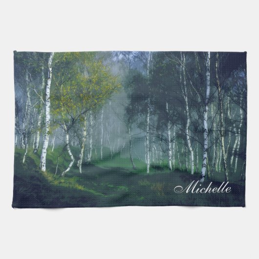 パーソナライズあなた自身の台所タオルを加えて下さい キッチンタオル (横)