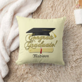 パーソナライズおめでとう大学院卒業証書PLdesign クッション (ブランケット)
