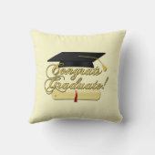 パーソナライズおめでとう大学院卒業証書PLdesign クッション (裏面)