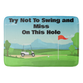 パーソナライズおもしろいゴルフバスルーム バスマット