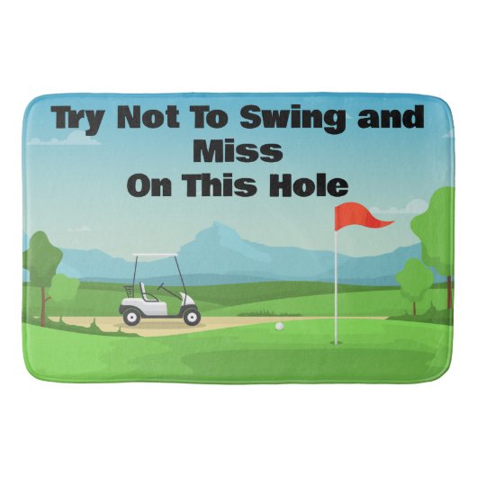 パーソナライズおもしろいゴルフバスルーム バスマット (正面)