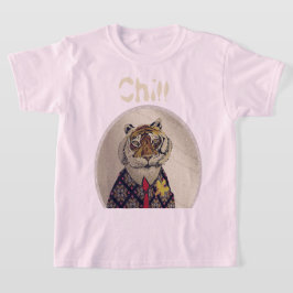 パーソナライズおもしろいチルタイガー Tシャツ