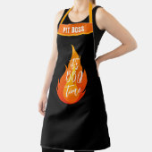 パーソナライズおもしろいピットボスBBQタイムグリル エプロン (インサイチュ)