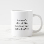 パーソナライズおもしろいマグカップ付きコーヒーことわざ ジャンボコーヒーマグカップ (右)