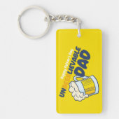 パーソナライズおもしろい非実行可能パパ キーホルダー (正面)