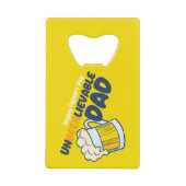 パーソナライズおもしろい非実行可能パパ クレジットカード栓抜き (正面)