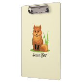 パーソナライズかわいい小さなキツネ新学期 クリップボード (左)