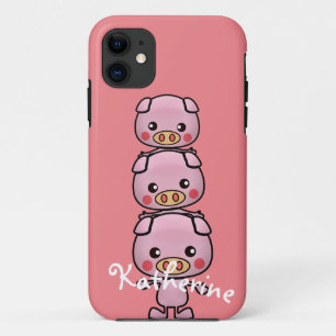 パーソナライズかわいいPigts Cartoon iPhone 11 ケース
