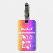 パーソナライズこれはあなたのバッグ|のおもしろいな荷物のラベルです ラゲッジタグ (裏面縦)